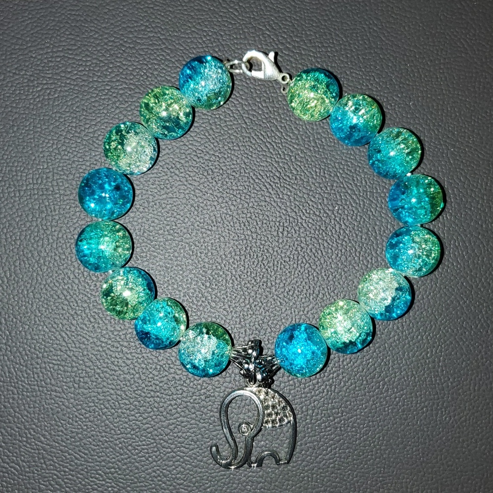 Artisan Beaded Elephant Bracelet